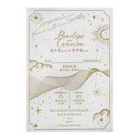 Invitaciones de Boda de Lujo Personalizadas al por Mayor, Diseño Tipográfico, Incluye Sobres con Papel Dorado, Impresión en Cartulina