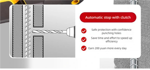 Trapano a Percussione Elettrico Industriale 21V ad Alta Potenza a Batteria, Multifunzione per Uso Domestico Fai-da-te - Product Image 3