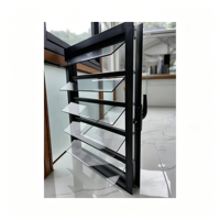 Fenêtre à persiennes en aluminium moderne, anti-effraction, fonction anti-vol, ouverture manuelle, moustiquaires en acier inoxydable, isolation thermique