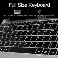 Laptop bisnis 15.6 inci Intel Celeron N5095, Notebook sudut terbuka dan dekat 180 derajat dengan Keyboard lampu latar