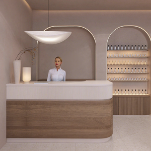 Kiosco de Perfumes de Lujo Personalizado con Detalles en Dorado |   Solución de Diseño de Mostrador de Exhibición de Alta Gama para Centros Comerciales y Tiendas de Perfumes - Product Image 3