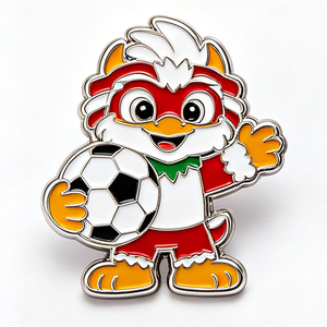 Spilla smaltata in stile anime/cartoon a tema calcio <span class=keywords><strong>mondiale</strong></span>, distintivo da risvolto per tifosi, souvenir da collezione, Campionato di calcio - Product Image 4
