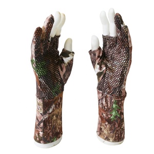Кастомизируемые полупальцевые камуфляжные перчатки из полиэстера для охоты, туризма и активного отдыха от Demarui - Product Image 5