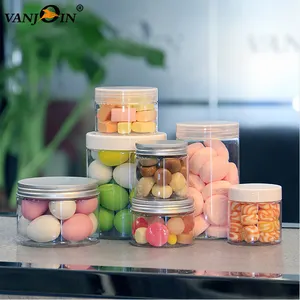 100ml 250ml 500ml 1000ml Plastic Jars For Food Canned Packing Cosmetic Cream With Screw Top Lid