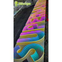 Lettres en relief LED personnalisées Infinity Abyss, IP67, acrylique semi-transparent, signalisation dynamique, éclairage extérieur, décoration visuelle