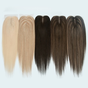 Topper de Cabello Humano Europeo 3x6 HD con Base de Seda y Encaje Frontal, 150% de Densidad, Nudos Decolorados, Personalizado de Fábrica - Product Image 5