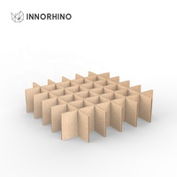 INNORHINO Standard 36-Fächer Wellpappe-Versandkarton Kerzenverpackungsbox mit Matter Laminierung Sushi-Einsätze Trennwände