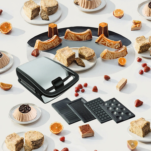<strong>Tefal</strong> Snack Collection 4-Piece Set SW854D Combination Appliance 4 Non-Stick Plates Dishwasher Safe Panini <strong>Waffles</strong> <strong>Maker</strong> - Product Image 3