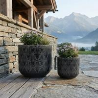 Pots à fleurs en céramique pour plantes d'intérieur et d'extérieur, pots à plantes ronds modernes, décoration de jardin à domicile