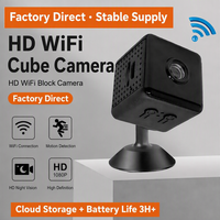 Mini caméra de sécurité WiFi 1080P, caméra cube intelligente pour la maison, caméra IP sans fil, stockage dans le cloud, suivi de mouvement, visualisation à distance via application