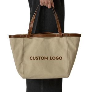 New Tide Lazy Style Simple <b>Large</b> Capacity Thickened Tote Canvas Handheld Shopping One Shoulder Women's Student School <b>Bag</b> - Product Image 1