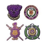 Écusson brodé 3D en chenille personnalisé Omega Psi Phi Fraternity, écusson grec écologique thermocollant pour vestes, chapeaux et tissus