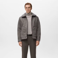Veste matelassée unisexe pour homme avec doublure en polaire Sherpa, pull personnalisé, manteau d'hiver pour les occasions décontractées en plein air, pour une tenue chaude