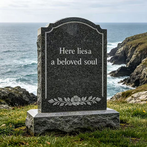 Natural Black Granite Simple European Style Tombstone Custom Engraved <strong>Memorial</strong> <strong>Stone</strong> <strong>for</strong> Cemetery <strong>Graves</strong> - Product Image 2