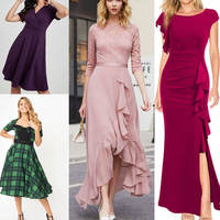 Lot de robes d'été en satin de polyester pour femmes, assortiment de marques, sexy, neuves, 20 000 pièces
