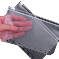 Fundas de PVC Impermeables de Alta Calidad A5 A6 A7 para Archivar Documentos, Bolsas de Hojas Sueltas, Carpetas con Cierre y 6 Anillas