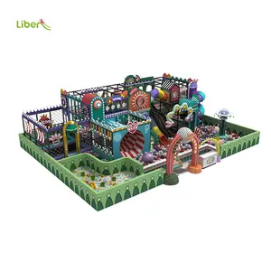 Jungle Theme Comercial Indoor Playground With Trampoline