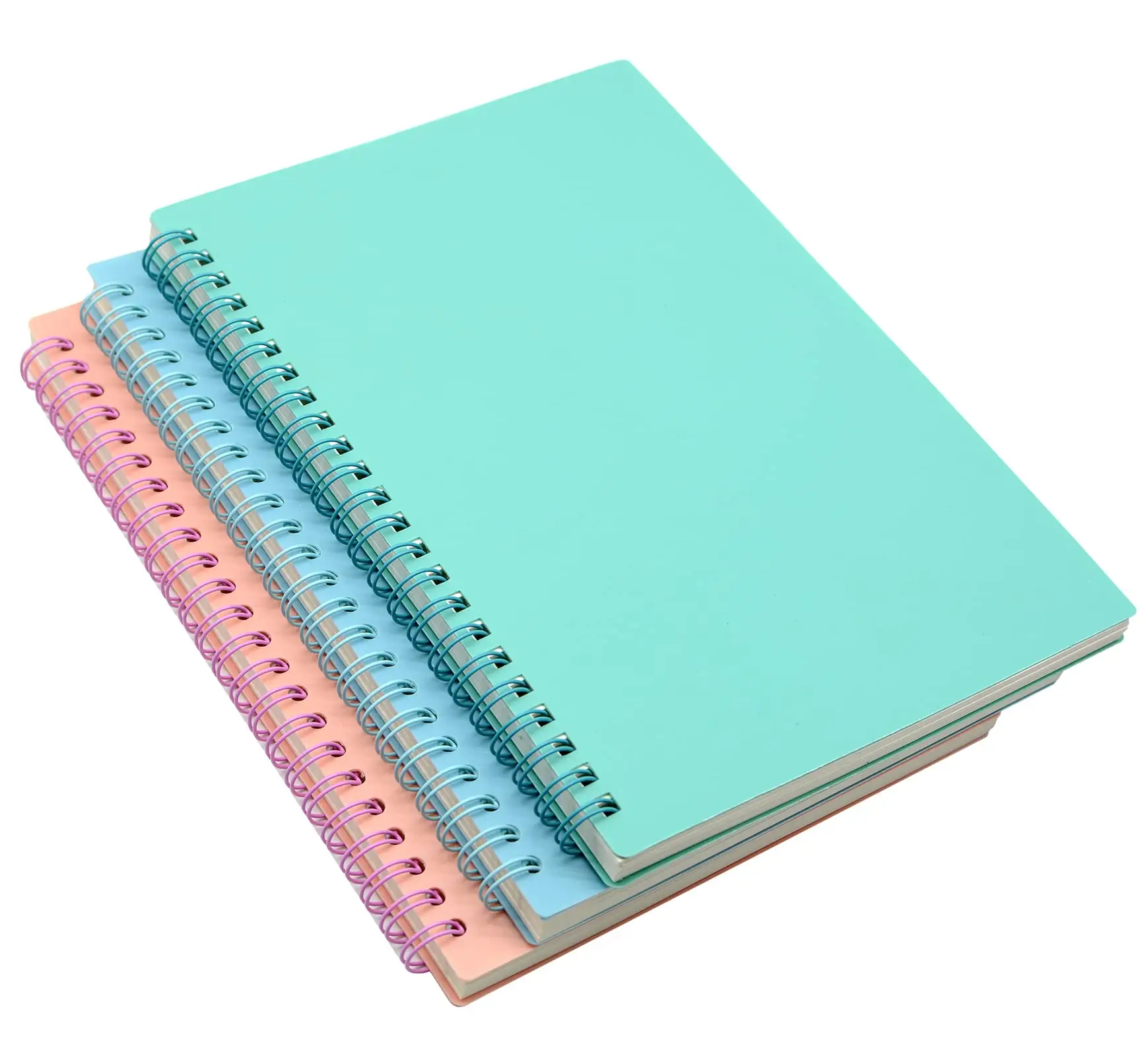 Cuaderno de bobina de diario de encuadernación de tapa dura de papel de arte personalizado barato A5