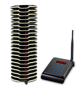 Système d'appel sans fil DF CQ5 pour restaurants, 10 téléavertisseurs de table avec 1 émetteur clavier, téléavertisseur pour clients - Product Image 3