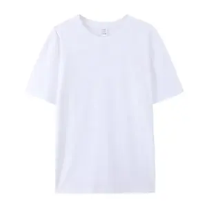 Hochwertige Bekleidungs fabrik Großhandel Custom Logo 180g Baumwolle Weiß Blank T-Shirt Übergroße Plain Herren T-Shirts zum Drucken