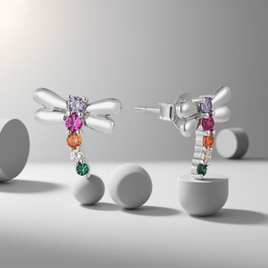 <span class=keywords><strong>Orecchini</strong></span> con pietre preziose in argento <span class=keywords><strong>orecchini</strong></span> da donna simpatici animali libellula possono essere personalizzati con <span class=keywords><strong>orecchini</strong></span> Moissanite - Product Image 6