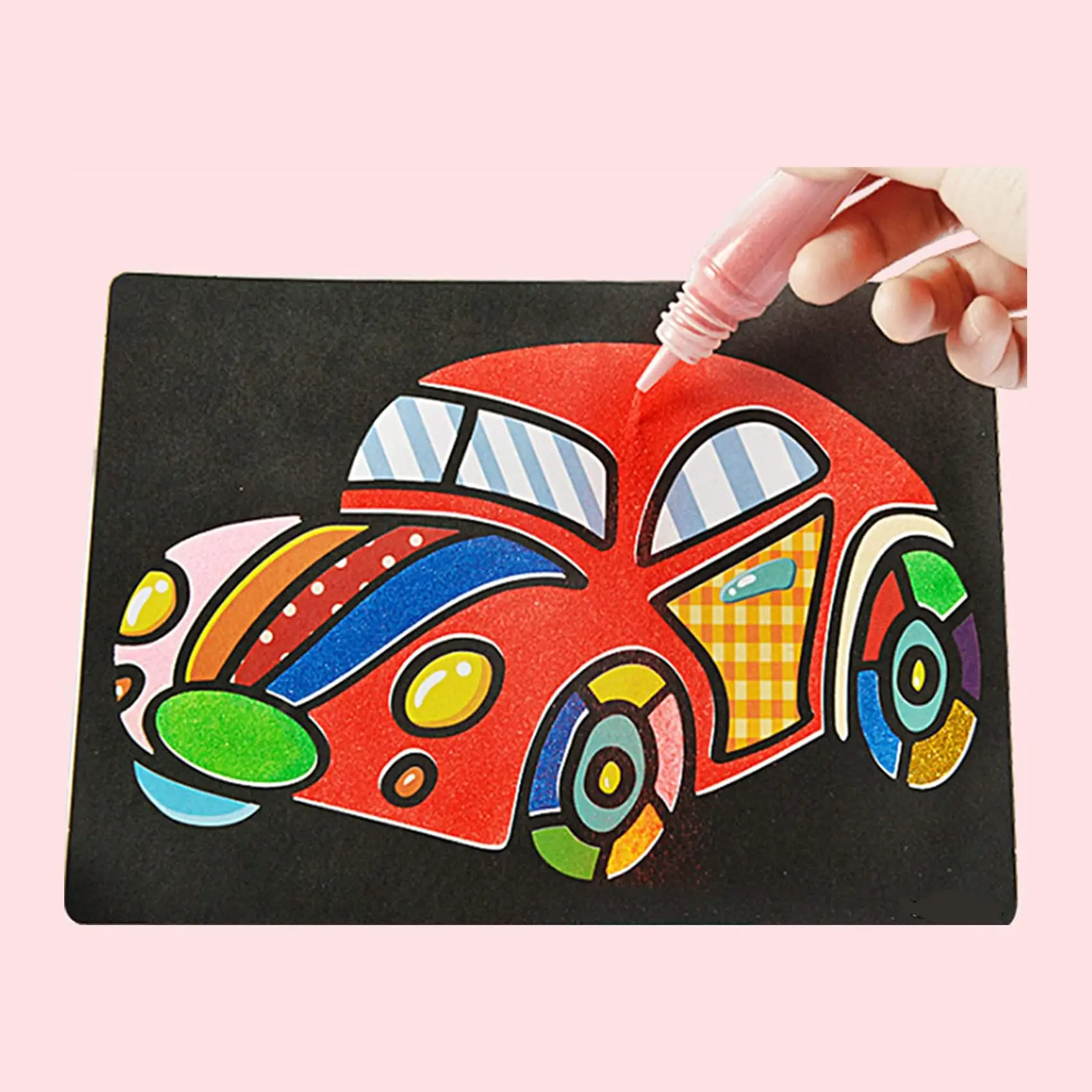 Fun Home Activities Painting Sand Art For Kids, Sand Drawing For Kids Children Art DIY Crafts, Art Sand Card Educational Toy