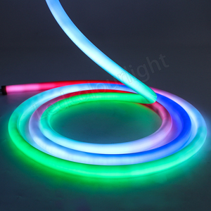 Bande lumineuse LED noire 10M D25 RGB <span class=keywords><strong>DMX</strong></span>/WS2811, néon adressable, 360 degrés, étanche IP65, flexible, pour décoration extérieure - Product Image 6