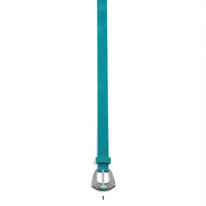 Cintura Vintage in Camoscio Turchese 2,5 Cm Accessorio Moda Donna - Product Image 1