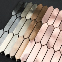 Mosaïque en céramique hexagonale longue en aluminium brossé de l'usine de Foshan pour villas et hôtels