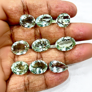Pierre précieuse naturelle de qualité AAA, améthyste verte, quartz, pierre brute, forme libre, taille mixte 10-20 mm pour bijoux - Product Image 1
