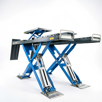 Plateforme élévatrice hydraulique à ciseaux 4000 kg avec hauteur secondaire de 450 mm pour l'alignement des quatre roues
