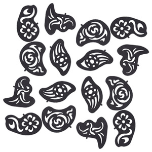 Pochoirs de tatouage capillaire Wanmei, motifs floraux en PVC, outils temporaires de coiffure pour usage en salon - Product Image 4
