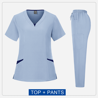 Offre Spéciale personnalisé Jogger Spa Vêtements En Gros Vêtements De Travail Salon Uniforme Robe Femme Gommage Costumes Impression Numérique Tissé Gommage Ensembles