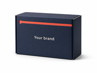 Boîte à languette en kraft pliable en carton ondulé avec bande de déchirement facile pour l'emballage personnalisé des produits