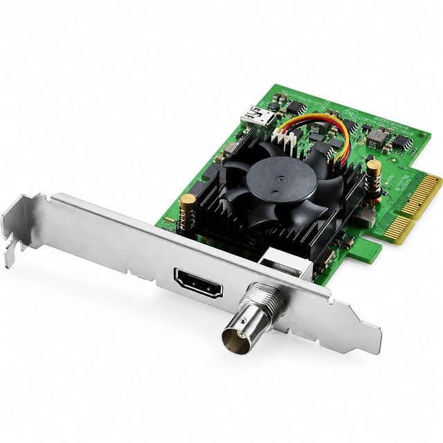 PCIe Video Capture Card  SDI Input with Active Cooling Fan for Live Streaming Recording Broadcast 1080p 4K