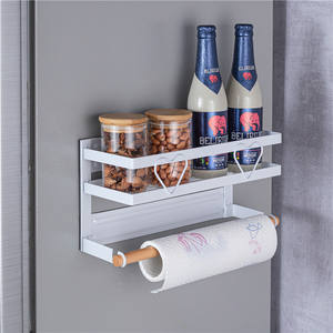 Iron Magnetic Refrigerator Side Wall <b>Storage</b> <b>Rack</b> Waterproof Modern Design Single Tier Box <b>Storage</b> for <b>Kitchen</b> - Product Image 5