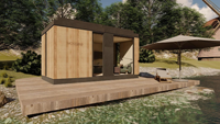 Maison préfabriquée modulaire multifonctionnelle - Studio/maison d'hôtes de jardin avec intérieur moderne |   Unité de vie extérieure compacte et durable