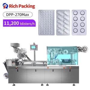 Empaquetadora de blíster de aluminio y plástico de la serie DPP, empaquetadora automática grande de alta velocidad para tabletas y cápsulas