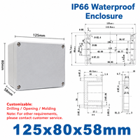 Boîte de jonction en aluminium étanche OEM ODM robuste pour machines compactes 120x80x56mm AJB002-1