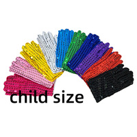 Gants pour enfants à paillettes tendance, pour les concours de danse, brillants, pour chanter, fête de Noël, gants délicats pour enfants, doigts entiers