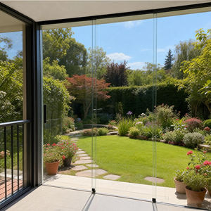 Puerta de Vidrio sin Marco para Sala de Reuniones DDP America, OEM ODM, Puerta Corredera Telescópica de Cierre Suave, Puerta de Vidrio Inteligente Automática para <span class=keywords><strong>Oficina</strong></span> - Product Image 3