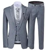 Formele 3-Stukken Jas Broek Mannen Pak Kantoor Uniform Ontwerp Tuxedo Suits Voor Kinderen (Blazer + Vest + broek)