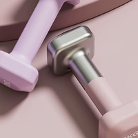 Ensemble d'haltères en fer carré et en PVC de 5 kg pour la salle de sport à domicile des femmes, équipement d'entraînement de remise en forme