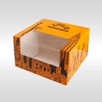 Boîte d'emballage alimentaire jetable haut de gamme avec gaufrage, pelliculage brillant/mat, et pochettes personnalisées pour gâteaux, chips et plus