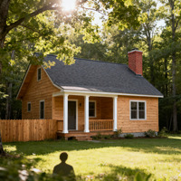 Maison en bois Maison en bois massif Personnalisable Maison préfabriquée moderne en bois de pin naturel
