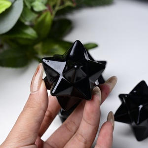Obsidienne noire de haute qualité naturelle, étoile de Merkaba, cristal poli naturel <span class=keywords><strong>pour</strong></span> la guérison, la <span class=keywords><strong>méditation</strong></span>, le chakra - Product Image 3