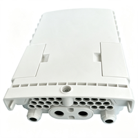 Caja de Distribución de Fibra Óptica NAP CTO Cuadrada de 24 Núcleos, Impermeable, Tipo 4 Entradas y 24 Salidas, Caja de Cierre para Divisor de Fibra Óptica
