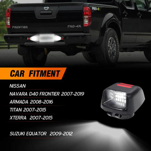 Luz LED para matrícula para Nissan Navara D40 Frontier 2007-2019 Armada Titan Xterra <span class=keywords><strong>Suzuki</strong></span> Equator Tag Light 6000K,Plug & Play - Product Image 4