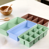 Contenants de stockage en silicone de qualité alimentaire avec couvercles, organisateur de réfrigérateur, sans BPA, réutilisables, boîte à lunch hermétique, ensemble de préparation des repas pour la cuisine