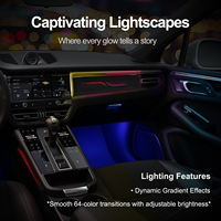 Rhythm Custom Dual Color Zone RGB LED Système d'éclairage intérieur automatique souple pour Porsche Macan